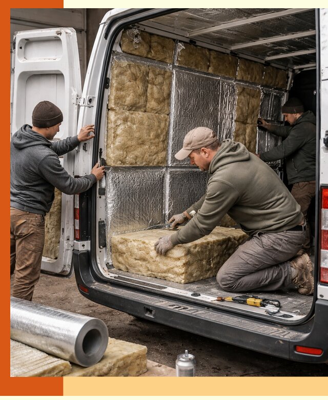 Утепление фургона в Воскресенске: профессиональная теплоизоляция и шумоизоляция