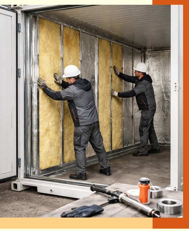 Утепление рефрижераторного контейнера в Воскресенске от 46521 руб./м² | ТепломастерВск