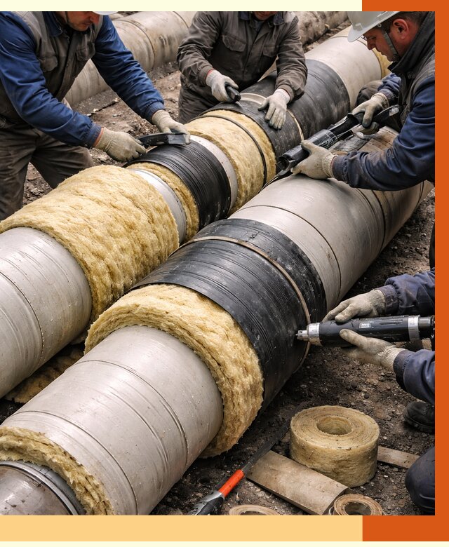 Утепление трубопровода в Воскресенске под ключ от 1913 руб. — надежно и выгодно | ТепломастерВск