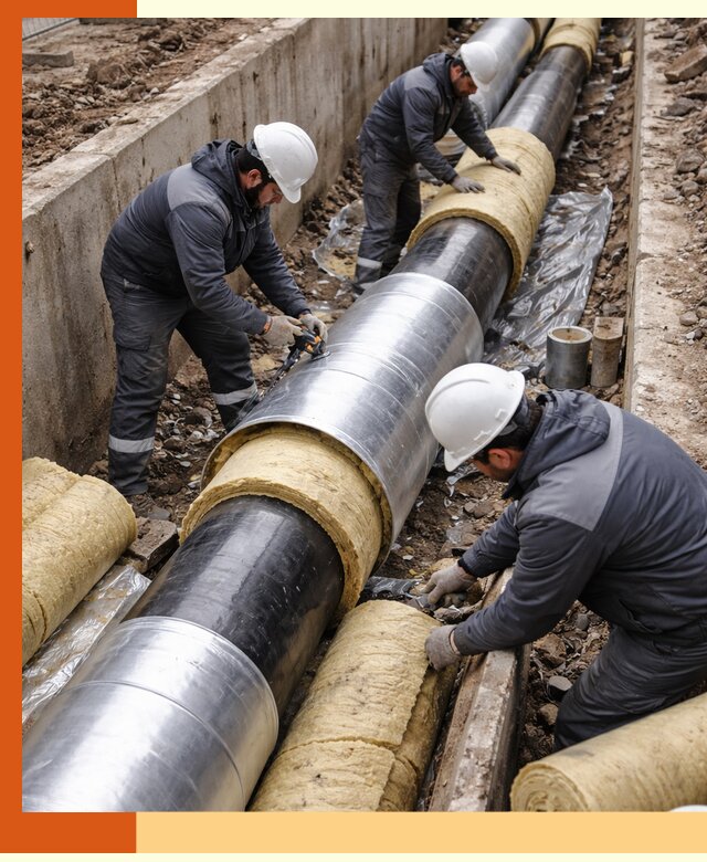 Утепление теплотрассы в Воскресенске: утеплительные работы и материалы
