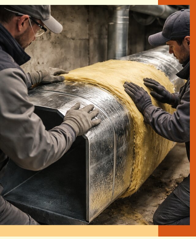 Утепление воздуховодов в Воскресенске от 4342 руб. — теплоизоляция вентиляции | ТепломастерВск