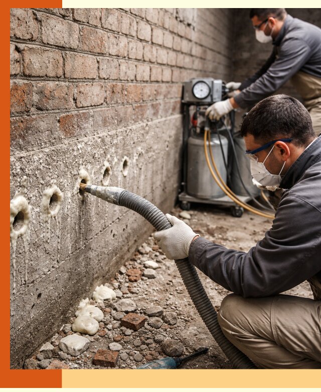 Заполнение колодцевой кладки ППУ в Воскресенске быстро и герметично