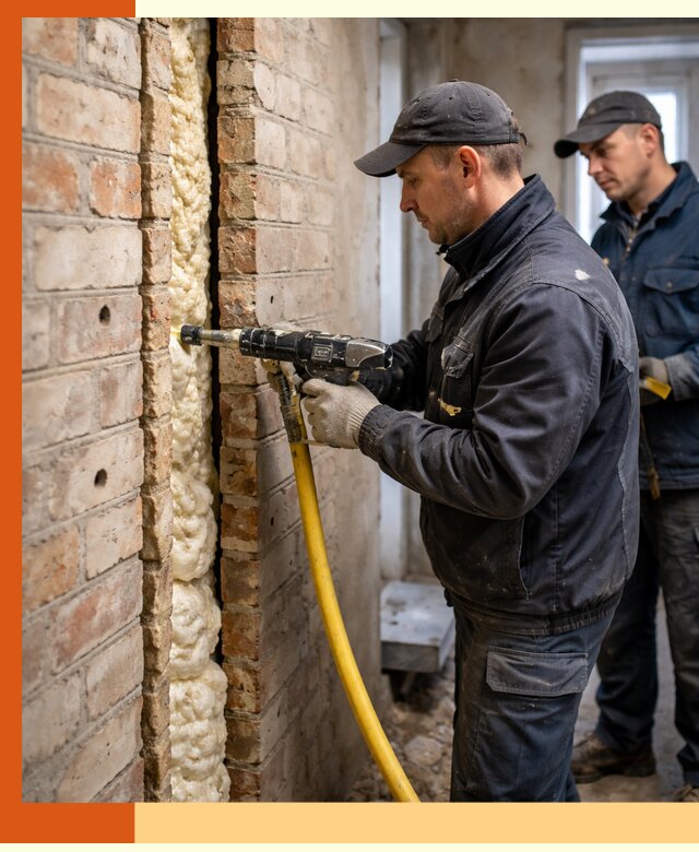 Межстеновое утепление пенополиуретаном в Воскресенске