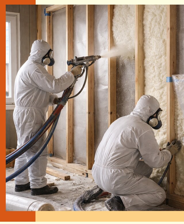 Утепление каркасной стены ППУ в Воскресенске для домов и коттеджей