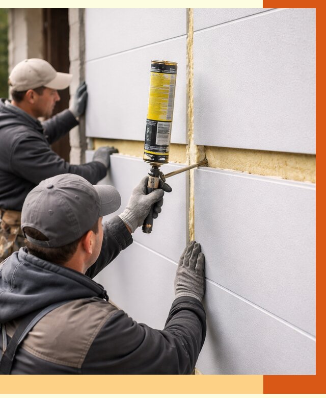 Утепление сэндвич панелей ППУ в Воскресенске от 4342 руб. за м2 | ТепломастерВск