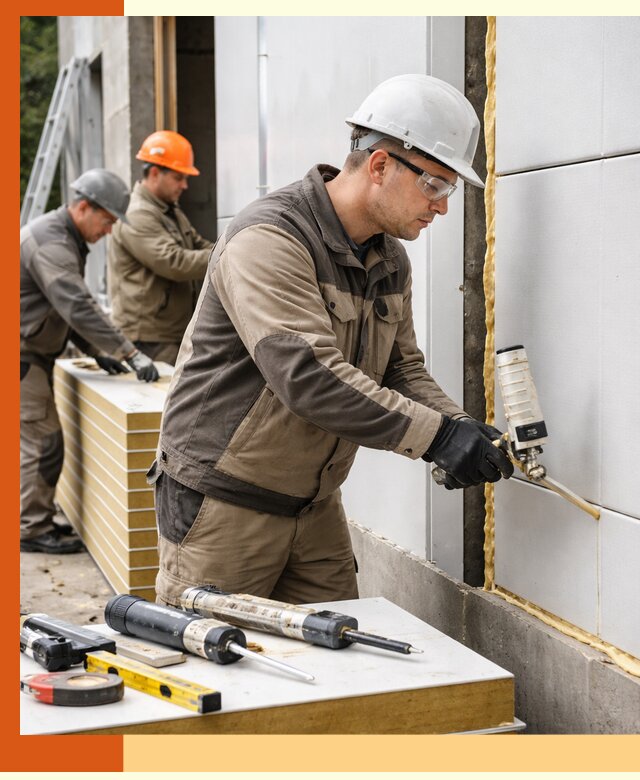 Утепление сэндвич-панелей пенополиуретаном в Воскресенске