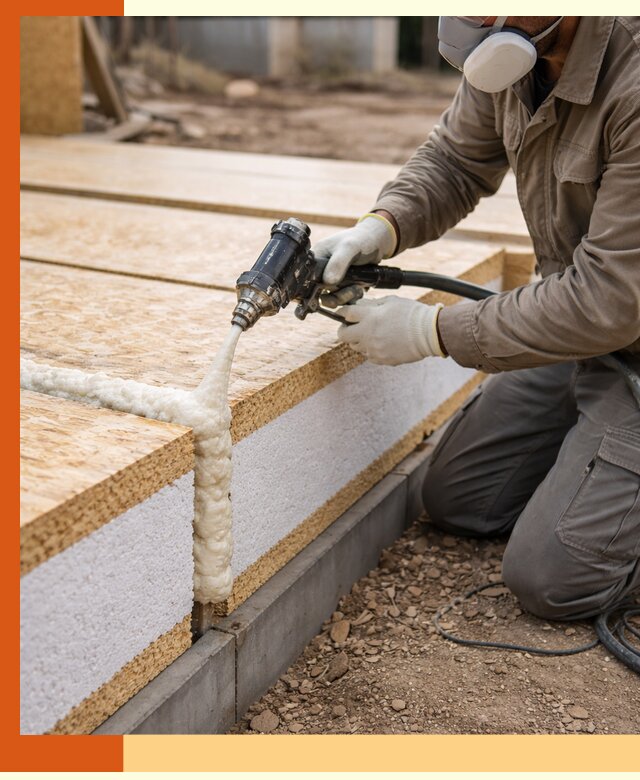 Утепление СИП-панелей пенополиуретаном (ППУ) в Воскресенске