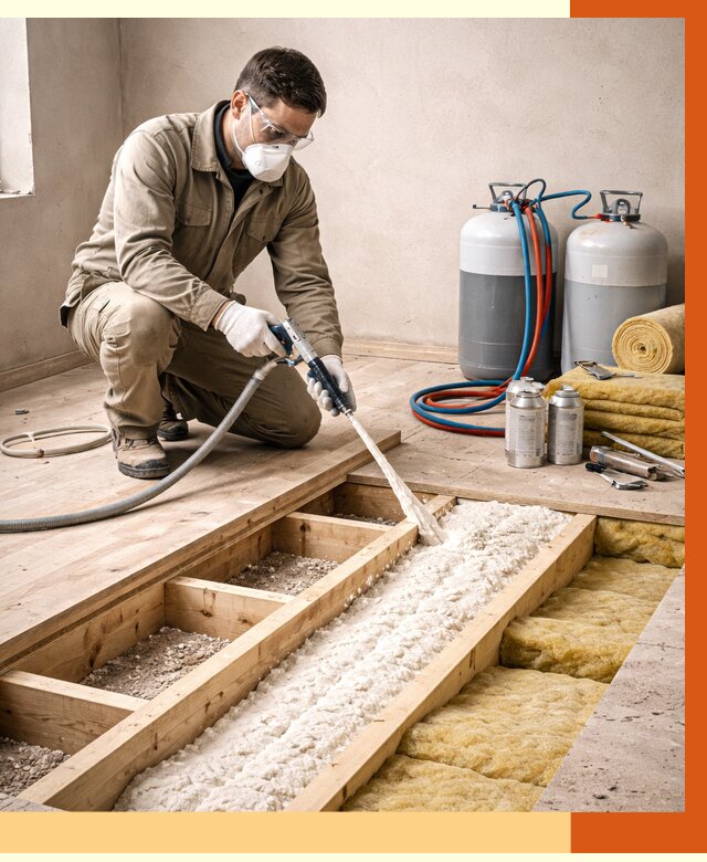 Заполнение полостей межэтажного перекрытия в Воскресенске от 4342 руб. | ТепломастерВск