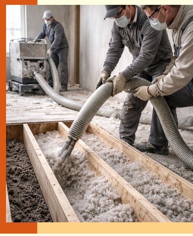 Заполнение полостей межэтажного перекрытия в Воскресенске эффективно и герметично