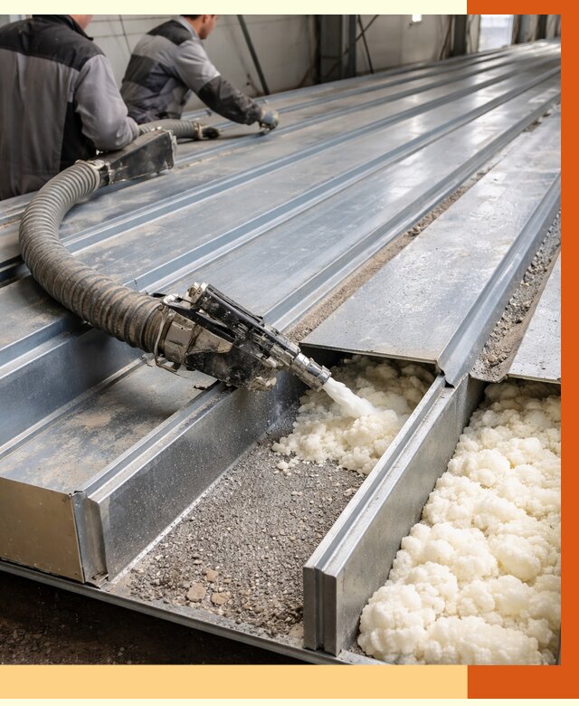 Заполнение пустот кровельных панелей в Воскресенске от 7443 руб. под ключ | ТепломастерВск