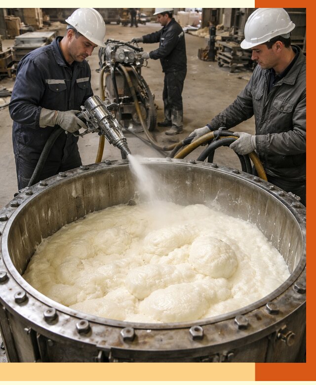 Заливка ППУ в емкости в Воскресенске от 7495 руб. — утепление емкости под ключ | ТепломастерВск