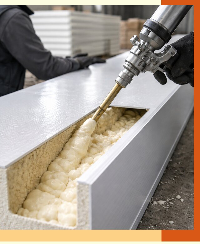 Заполнение пустот холодильных панелей в Воскресенске от 7754 руб. | ТепломастерВск