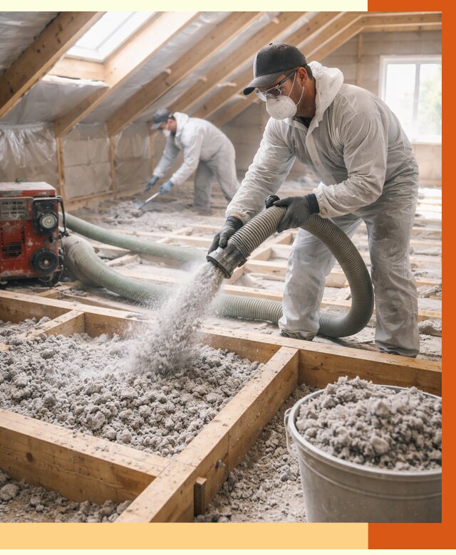 Утепление эковатой в Воскресенске от 3050 руб./м2 — монтаж и задувка | ТепломастерВск