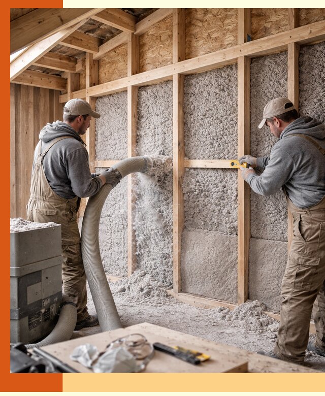 Утепление эковатой стен, потолков и перекрытий в Воскресенске