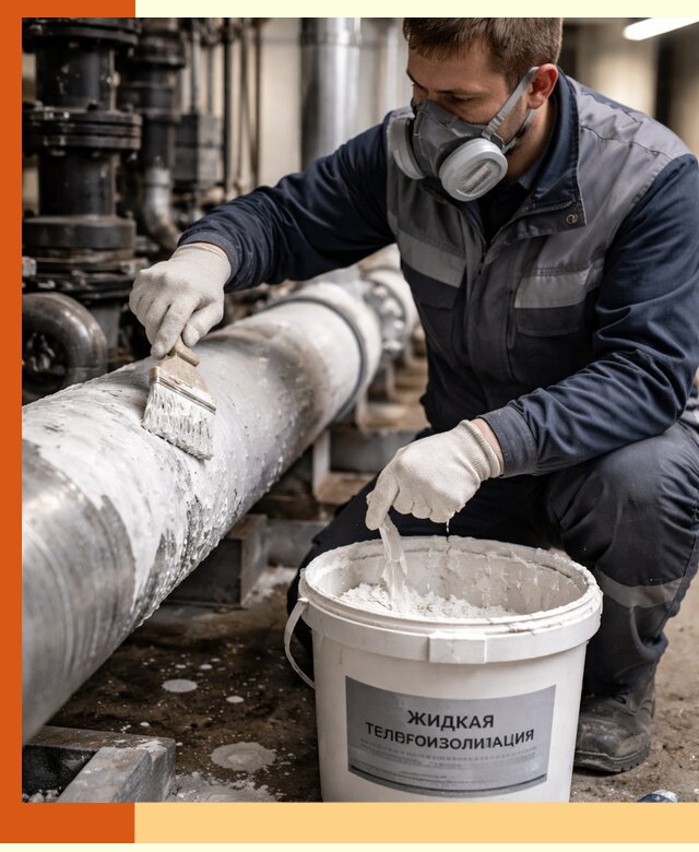 Утепление оборудования жидкой теплоизоляцией в Воскресенске