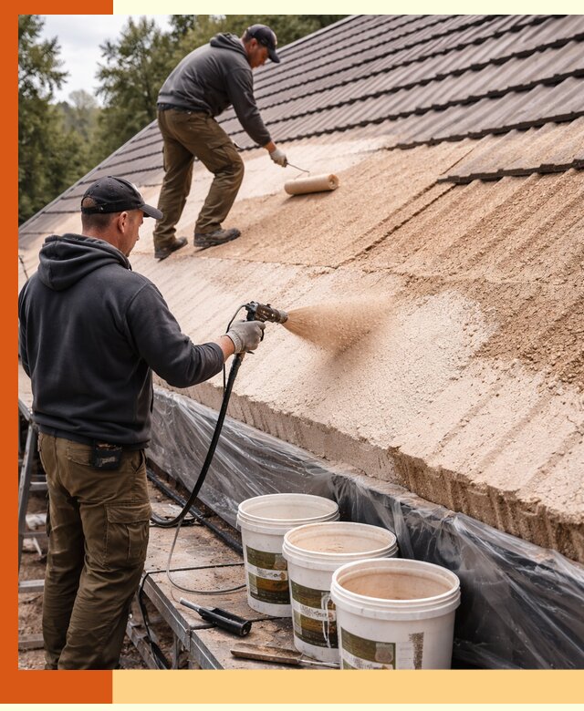 Утепление кровли жидкой пробкой в Воскресенске для домов и зданий