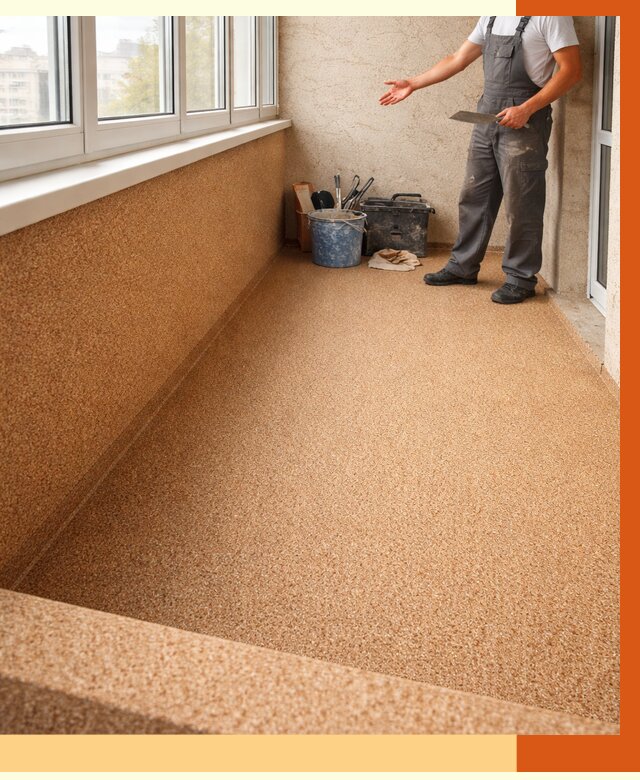 Утепление балкона жидкой пробкой в Воскресенске от 3773 руб/м² под ключ | ТепломастерВск