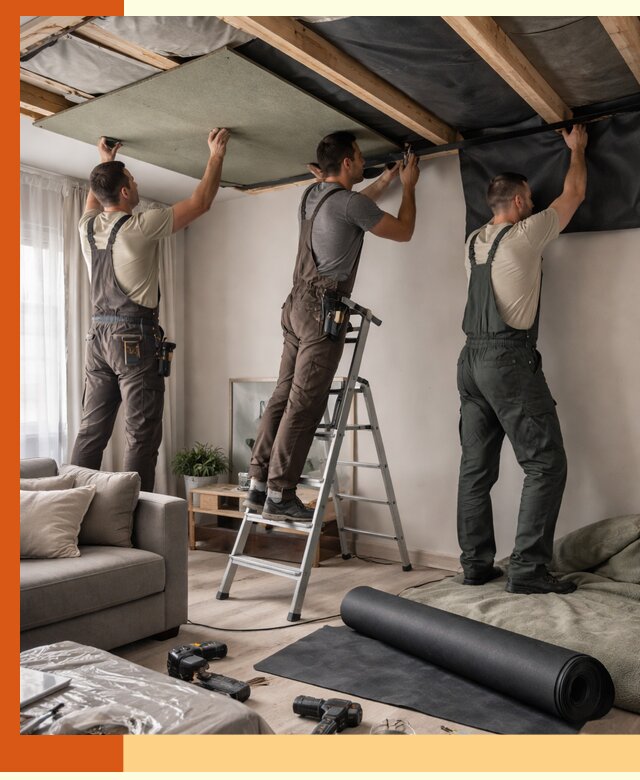 Шумоизоляция потолка в Воскресенске — профессиональное устранение шумов