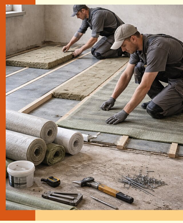 Шумоизоляция пола в Воскресенске — профессиональная звукоизоляция помещений