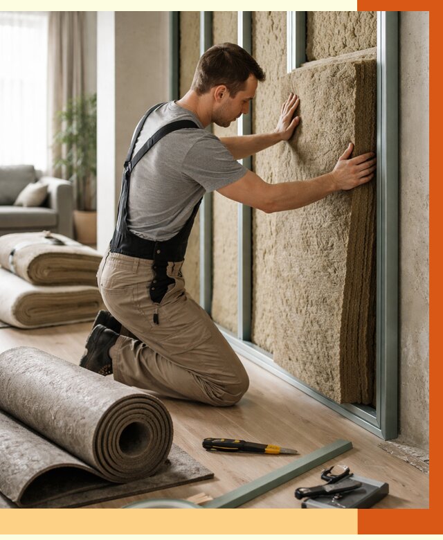 Шумоизоляция перегородок в Воскресенске от 1706 руб. за м2 — ТепломастерВск