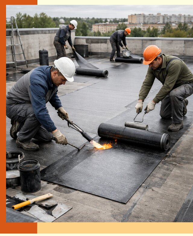 Профессиональная гидроизоляция плоской кровли в Воскресенске