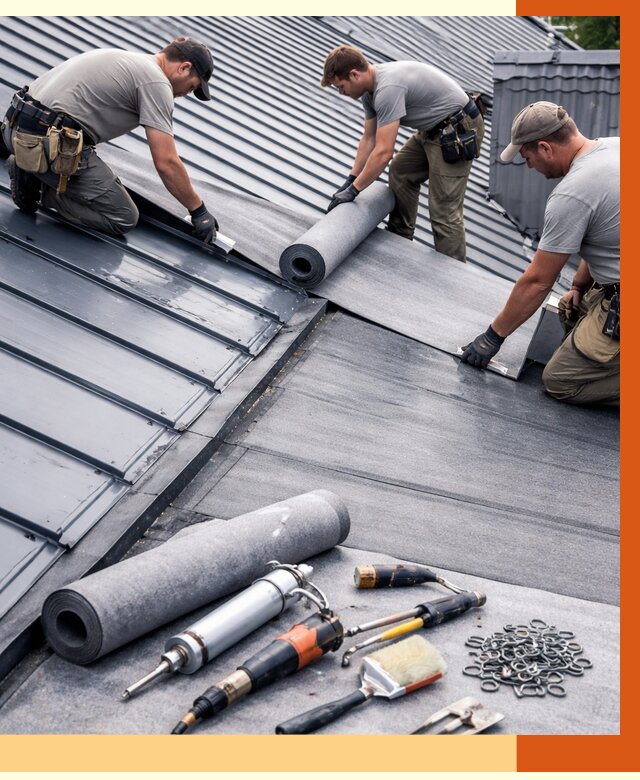 Гидроизоляция металлической кровли полимочевиной в Воскресенске от 8787 руб. | ТепломастерВск