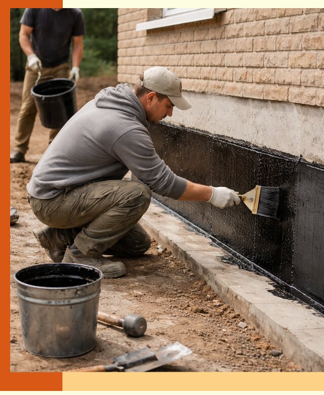 Гидроизоляция цоколя домов и зданий в Воскресенске эффективными методами