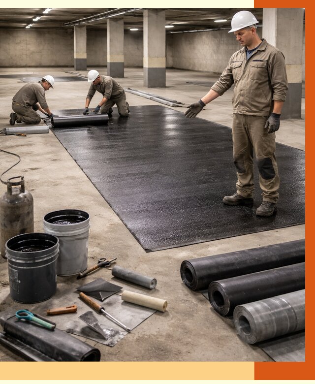 Гидроизоляция паркинга в Воскресенске от 1241 руб/м² — профессиональная защита | ТепломастерВск