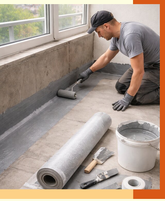 Профессиональная гидроизоляция балкона в Воскресенске от 4342 руб. | ТепломастерВск