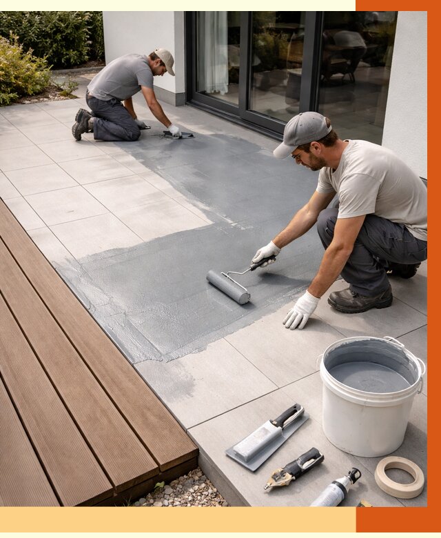 Гидроизоляция террасы в Воскресенске под ключ от 7754 руб./м² | ТепломастерВск