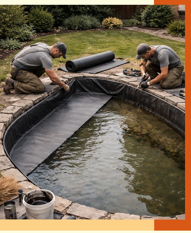 Гидроизоляция пруда в Воскресенске от 15507 руб. под ключ | ТепломастерВск профессионально