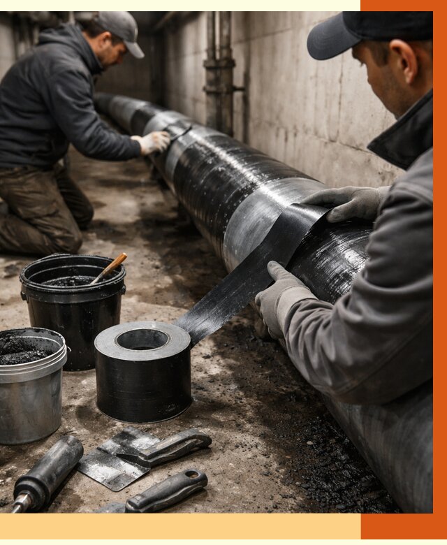 Гидроизоляция труб в Воскресенске от 2585 руб. — профессиональная герметизация | ТепломастерВск