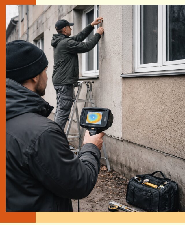Тепловизионное обследование фасада в Воскресенске для выявления дефектов