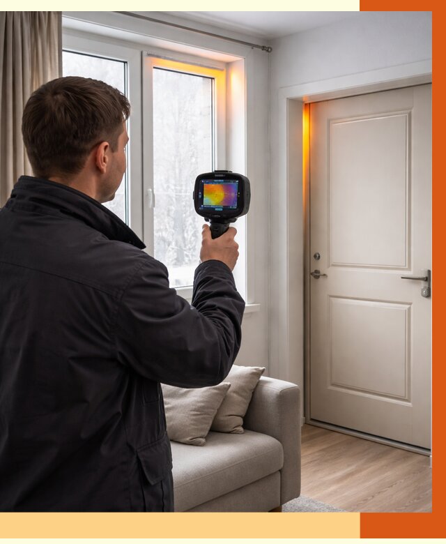 Тепловизионное обследование окон и дверей в Воскресенске от 4652 руб. | ТепломастерВск