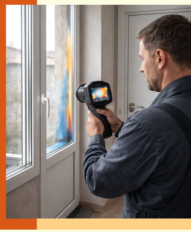 Тепловизионное обследование окон и дверей в Воскресенске