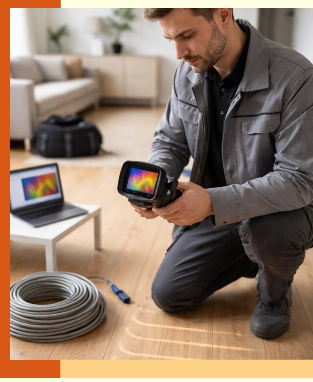 Тепловизионное обследование тёплого пола в Воскресенске для точной диагностики
