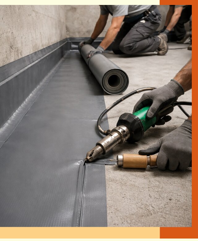 Монтаж гидроизоляционной мембраны в Воскресенске от 1029 руб/м2 | ТепломастерВск