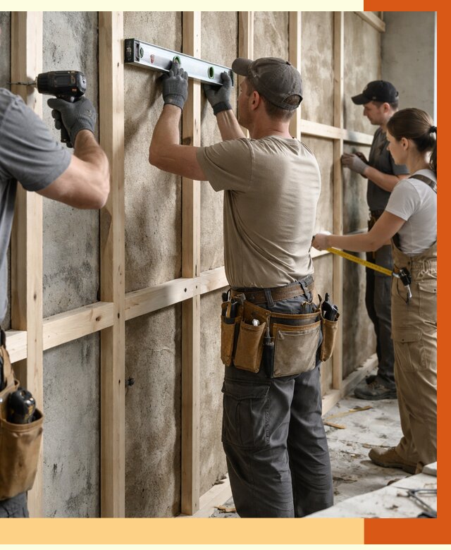 Монтаж обрешетки под утепление в Воскресенске от 1189 руб/м² | Заказать у ТепломастерВск